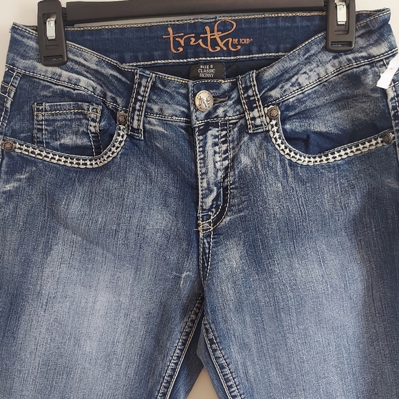 Truth be told Classic Super skinny Mid rise  stretch Heavey stretch Jeans size 8 - Picture 2 of 13
